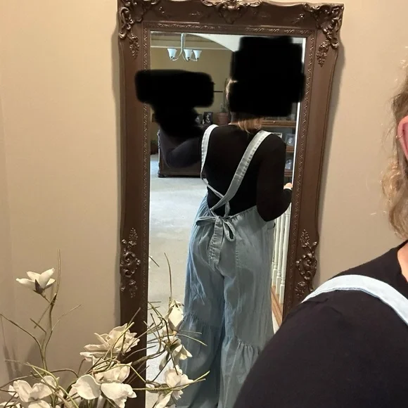 Women's Light Blue Denim jumper overalls - Picture 3 of 7